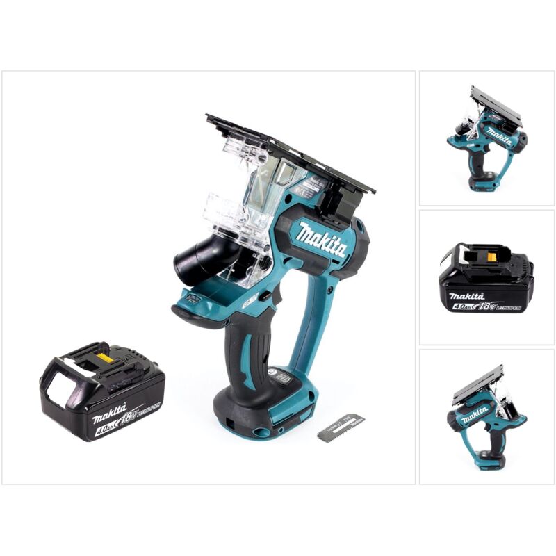 Makita DSD 180 M1 Scie plaque de platre sans fil 18 V + 1x Batterie 4,0 Ah - sans chargeur