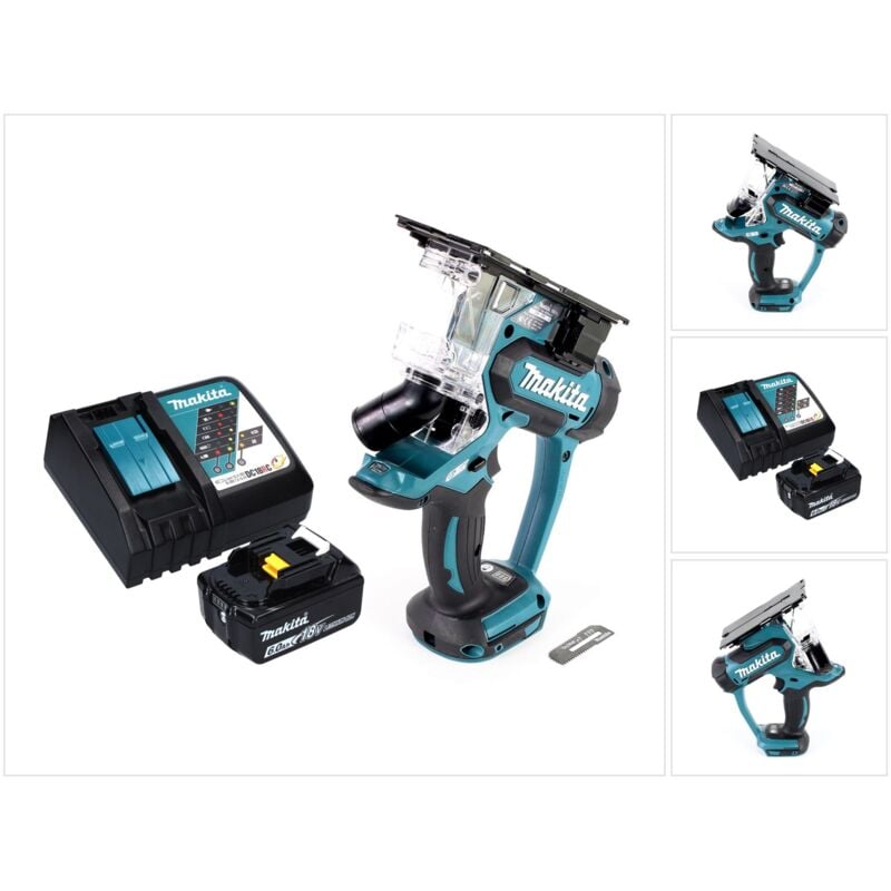 Makita - DSD180RG1 Scie à plaque de plâtre sans fil 18V + 1x Batterie 6,0Ah + Chargeur