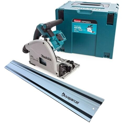 Makita DSP600ZJ 36v Twin 18v Brushless Plunge Cut Circular Saw 1x1.5m Guide Rail