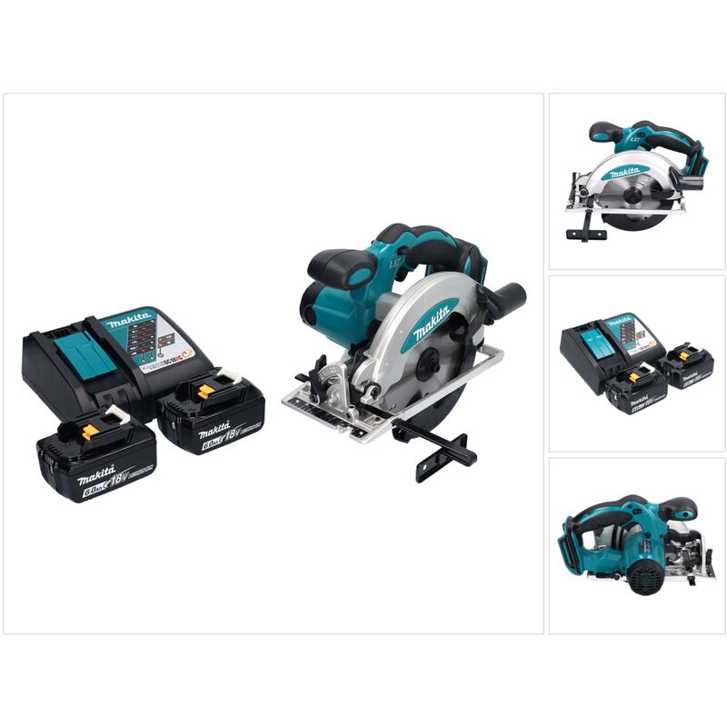 Dss 610 rg scie circulaire sans fil 18 v 165 mm + 2x batterie 6,0 Ah + chargeur - Makita