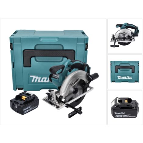 Makita DSS 611 G1J Scie circulaire sans fil 18 V 165 mm + 1x Batterie 6,0 Ah + Coffret Makpac - sans chargeur