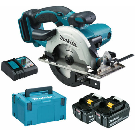 Makita DSS501RTJ Scie circulaire à batteries 18V Li-Ion set (2x batteries 5.0Ah) dans MAKPAC - 136mm
