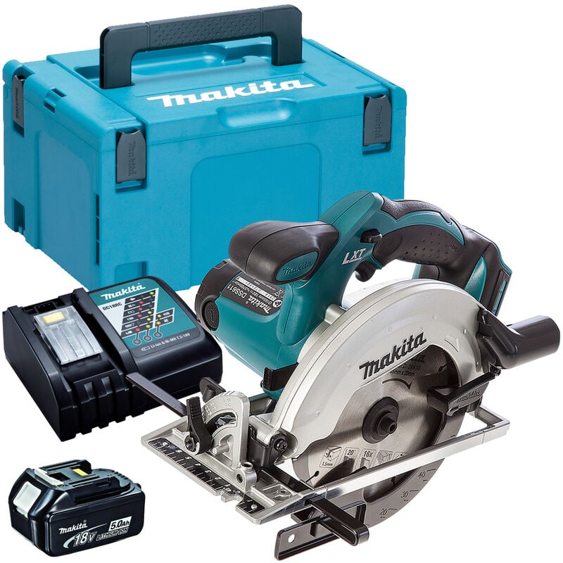 Makita - DSS611Z 18V 165mm Circular Saw with 1 x 5.0Ah Battery & Charger in Case:18V