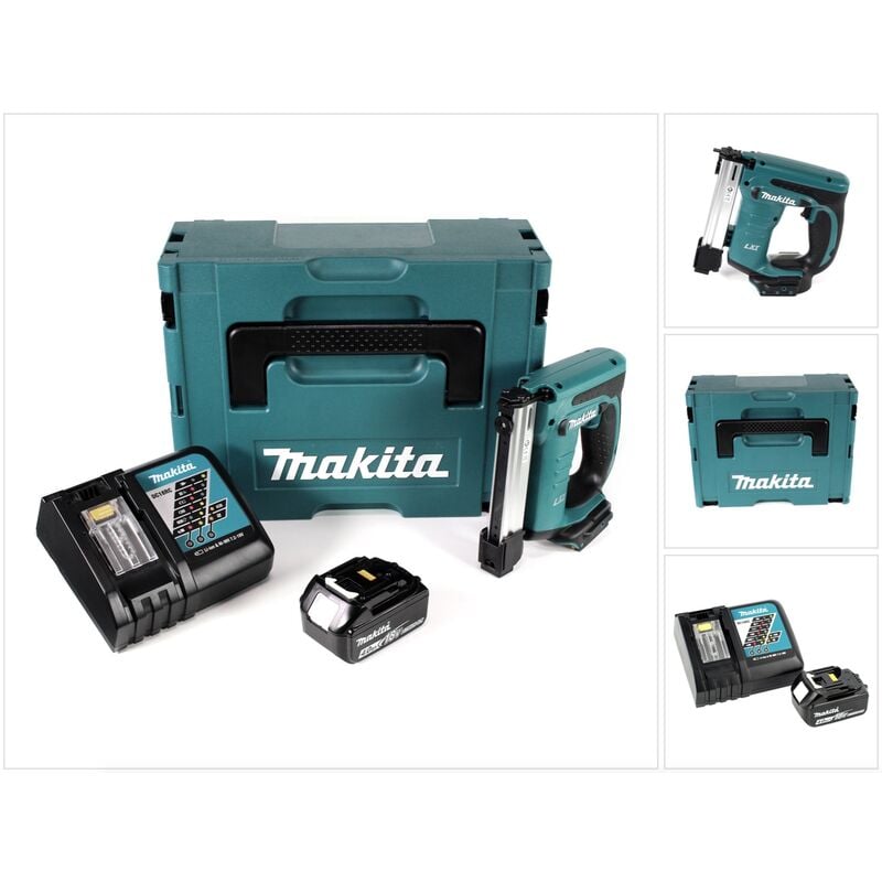 Dst 221 RM1J Agrafeuse sans fil 18 v Li-ion en Makpac + 1x bl 1840 b 4,0 Ah batterie Li-Ion + chargeur dc 18 rc - Makita