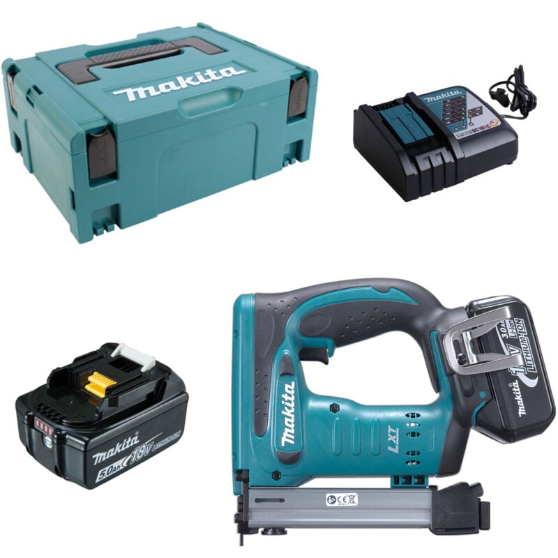 Image of Makita - Akku-Tacker DST221RTJ 18V mit 2x 5,0 Ah Akkus + Lader im makpac 2