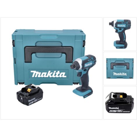 Makita DTD 152 M1J 18V Li-Ion Visseuse à chocs sans fil avec boîtier Makpac + 1x Batterie BL 1840 4,0 Ah Li-Ion - sans Chargeur