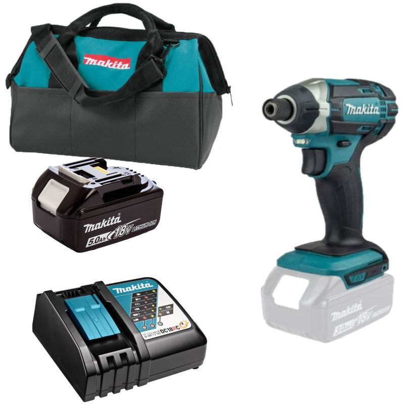 DTD152RT1J Visseuse à chocs 18V lxt 1 x 5.0Ah chargeur en sac de transport - Makita