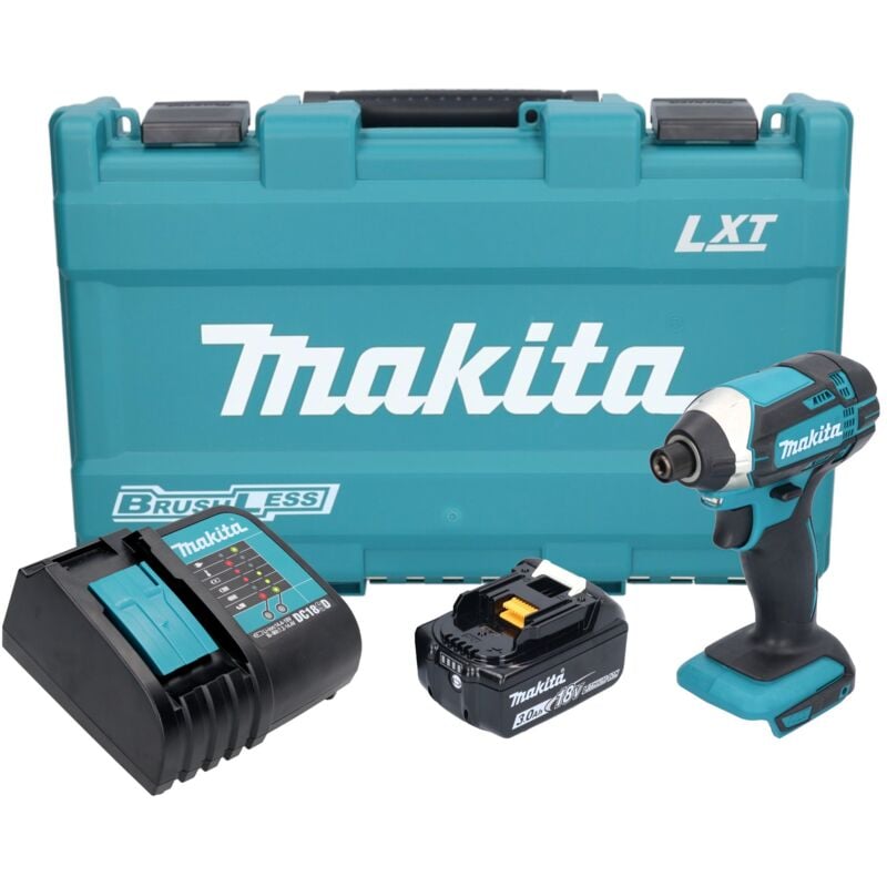 Dtd 152 SF1K Clé à choc sans fil 18 v 165 Nm 1/4'' + 1x batterie 3,0 Ah + chargeur + coffret - Makita