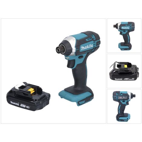 Makita DTD 152 Y1 Clé à choc sans fil 18 V 165 Nm 1/4'' + 1x batterie 1,5 Ah - sans chargeur