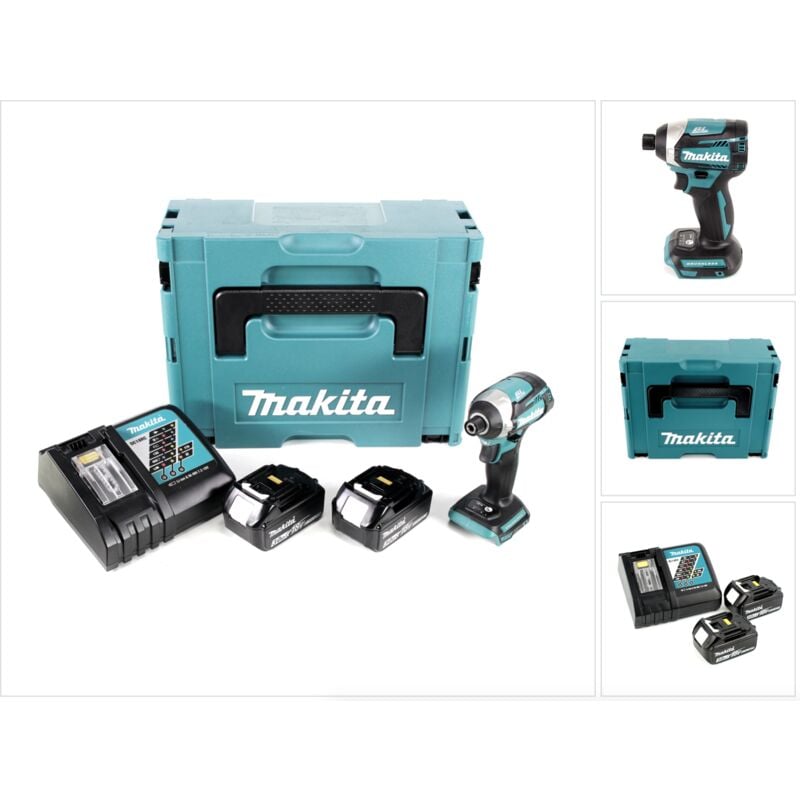 

Makita - DTD 154 RFJ Llave de impacto a batería 18V + Makpac 2 + 2x Batería BL1830 3,0 Ah + Cargador DC18RC