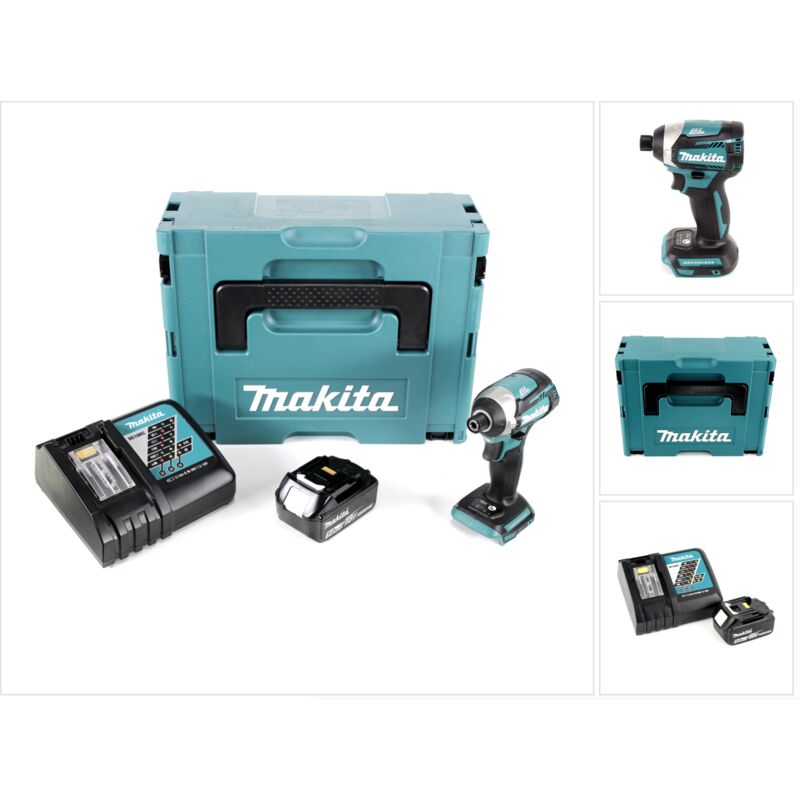 Image of Dtd 154 RT1J 18 v Avvitatore ad impulsi a batteria in valigetta MakPac + 1x Batteria BL1850 5,0 Ah + Caricatore rapido DC18RC - Makita