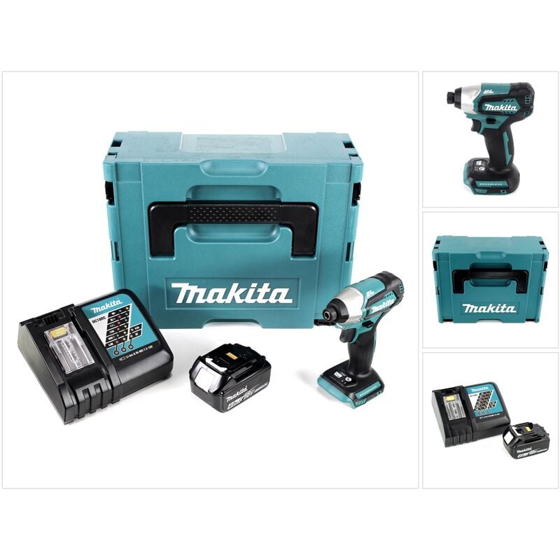 Image of Makita - dtd 155 RM1J 18 v Brushless Li-Ion Akku Schlag Schrauber im Makpac + 1 x BL1840 b 4,0 Ah Akku + 1 x dc 18 rc Ladegerät