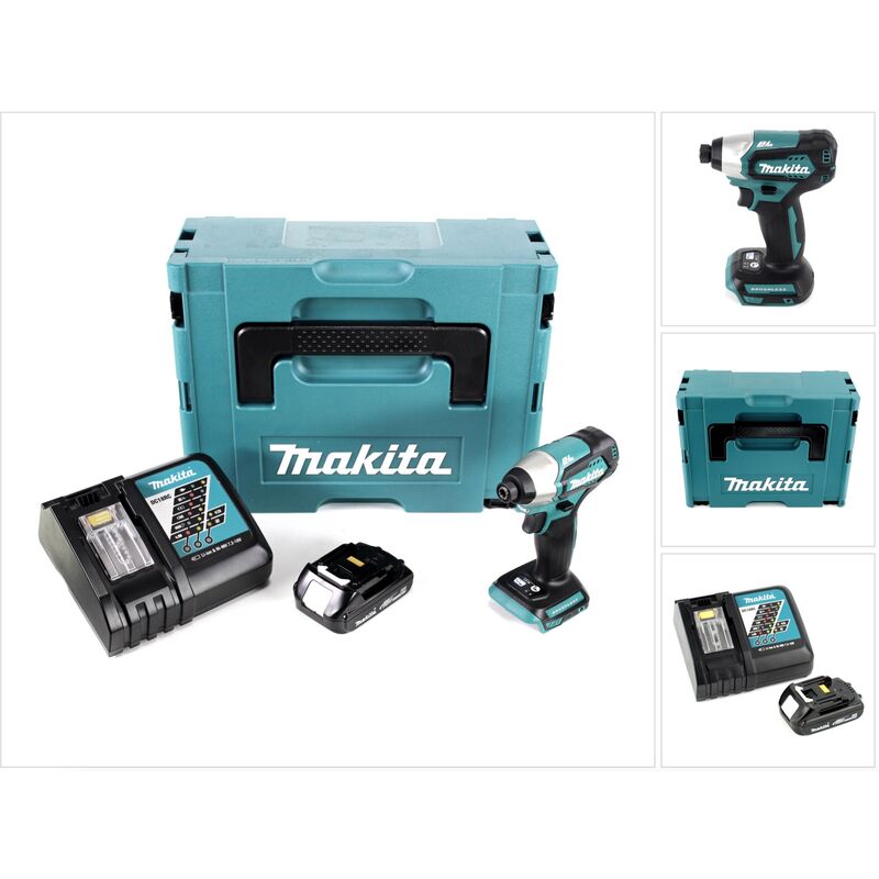 Image of Makita DTD 155 Y1J-D 18 V Brushless Li-Ion trapano a percussione a batteria in Makpac + 1 x BL1815 1,5 Ah batteria + 1 DC 18 RC caricabatterie