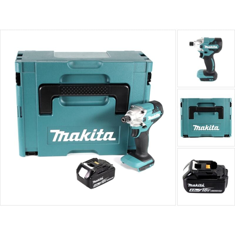Dtd 156 M1J Clé à choc sans fil 18V 155Nm + 1x batterie 4,0Ah + Makpac - sans chargeur - Makita