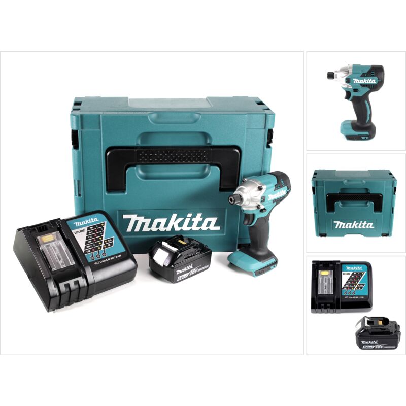 Avvitatore a impulsi a batteria Makita DTD 156 RG1J 18V 155Nm + 1x batteria ricaricabile 6.0Ah + caricabatterie + Makpac