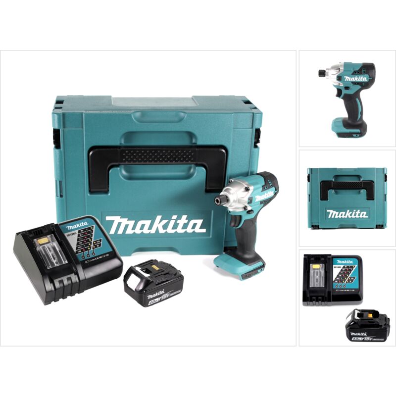 Makita - Avvitatore a impulsi a batteria dtd 156 RM1J 18V 155Nm + 1x batteria ricaricabile 4.0Ah + caricabatterie + Makpac
