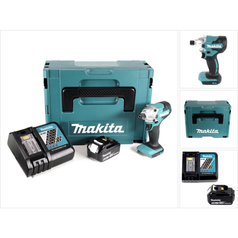 Avvitatore a impulsi a batteria Makita DTD 156 RT1J 18V 155Nm + 1x batteria ricaricabile 5.0Ah + caricabatterie + Makpac