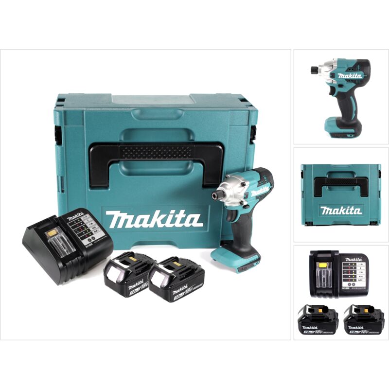 Dtd 156 SF1J Clé à choc sans fil 18V 155Nm + 2x batterie 3,0Ah + chargeur + Makpac - Makita