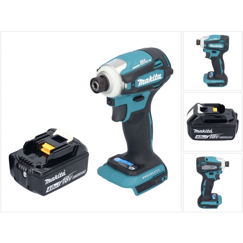 Dtd 172 M1 Clé à choc sans fil 18 v 180 Nm 1/4'' Brushless + 1x batterie 4,0 Ah - sans chargeur - Makita