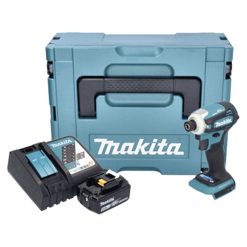 Dtd 172 RT1J Clé à choc sans fil 18 v 180 Nm 1/4'' Brushless + 1x batterie 5,0 Ah + chargeur + Makpac - Makita