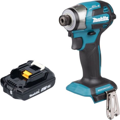 Makita DTD 173 A1 Akku Schlagschrauber 18 V 180 Nm 1/4“ Brushless + 1x Akku 2,0 Ah - ohne Ladegerät