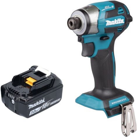 Makita DTD 173 F1 Akku Schlagschrauber 18 V 180 Nm 1/4“ Brushless + 1x Akku 3,0 Ah - ohne Ladegerät