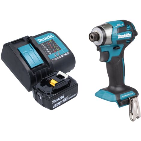 Makita DTD 173 SG1 Akku Schlagschrauber 18 V 180 Nm 1/4“ Brushless + 1x Akku 6,0 Ah + Ladegerät