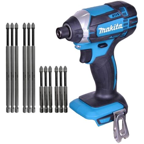 Makita DTD152Z 18v Lithium Ion Impact Driver LXT + 12 Piece Long Bit Set