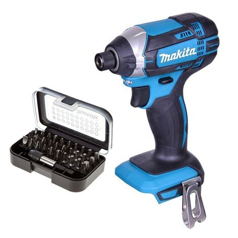 Makita DTD152Z 18v Lithium Ion Impact Driver LXT + 30pc Screwdriver Drill Bits