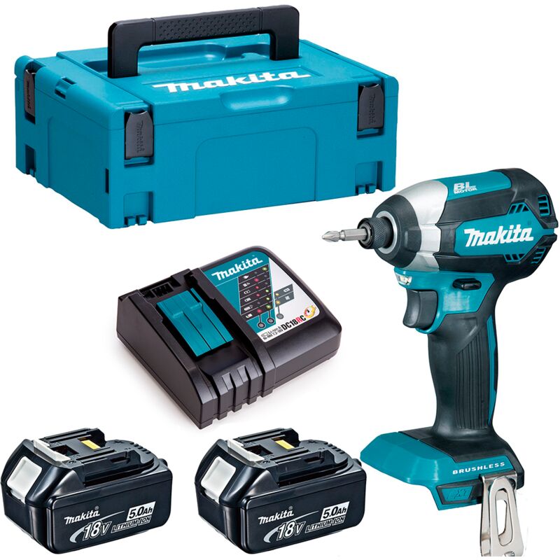 Image of DTD153RTJ lxt 18V Brushless Impact Driver With 2x5.0Ah Batts - Makita