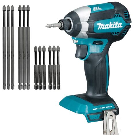 Makita DTD153Z 18V LXT Cordless Brushless Impact Driver + 12 Piece Long Bit Set