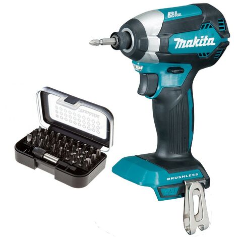 Makita DTD153Z 18V LXT Lithium Ion Brushless Impact Driver + 30pc Drill Bits