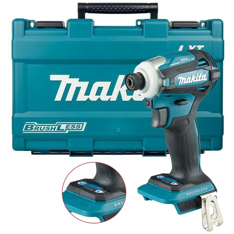 DTD172Z 18v lxt Brushless Cordless 4 Stage Impact Driver + Carry Case - Makita