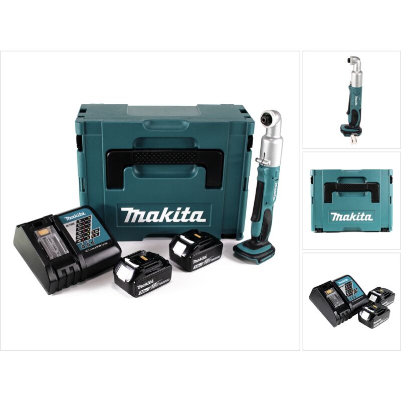 Dtl 061 rfj Meuleuse à chocs d'angle sans fil 18V 1/4' 60Nm + 2x Batteries 3.0Ah + Chargeur + Makpac - Makita