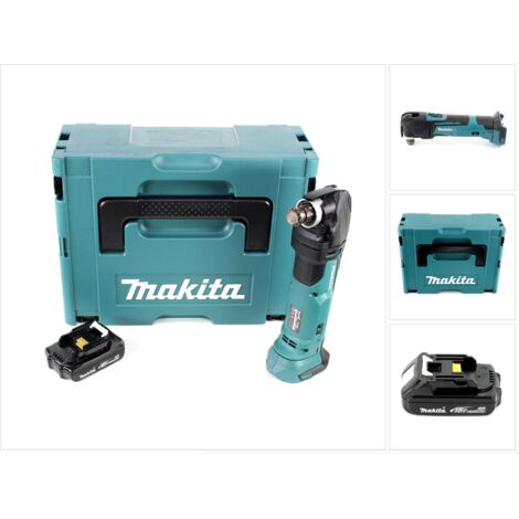 Makita DTM 51 Découpeur-ponceur multifonctions sans fil 18V Li-Ion + 1x Batterie BL 1815 N 18V 1,5 Ah Li-Ion + Coffret Makpac - sans chargeur