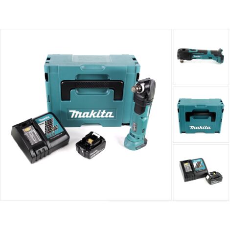 Makita DTM 51 RT1J Découpeur-ponceur multifonctions sans fil 18V Li-Ion + 1x Batterie BL 1850 5,0 Ah Li-Ion + Chargeur rapide DC 18 RC + Coffret Makpac