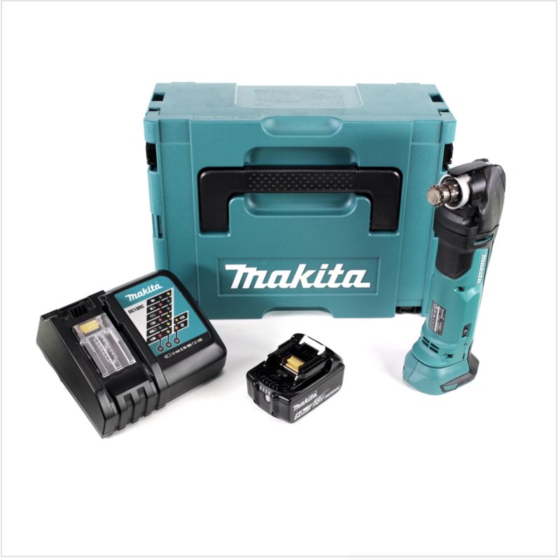 

DTM 51 RT1J Multi-herramienta a batería 18V en Makpac 3 + 1x Batería BL 1850 5,0 Ah + Cargador DC 18 RC - Makita