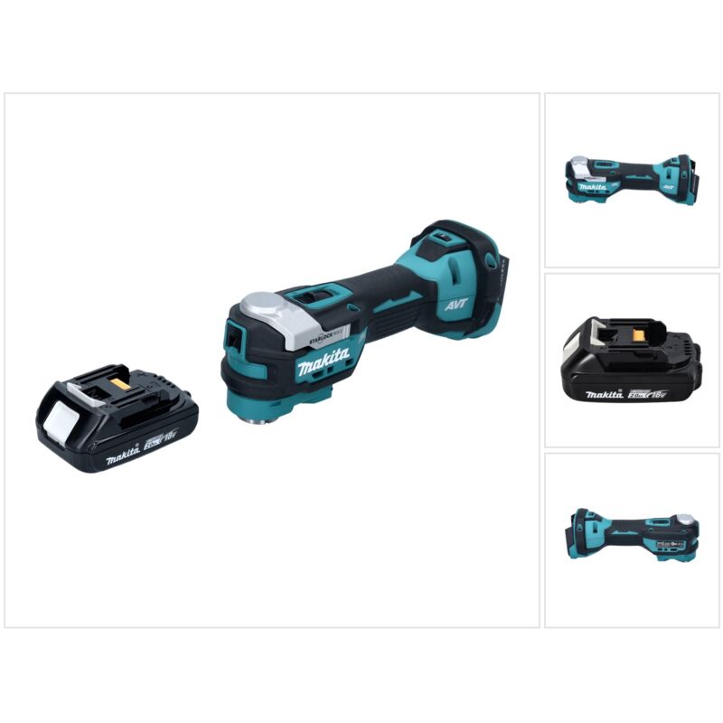 Dtm 52 A1 Outil multifonctions sans fil 18 v Starlock Max Brushless + 1x batterie 2,0 Ah - sans chargeur - Makita