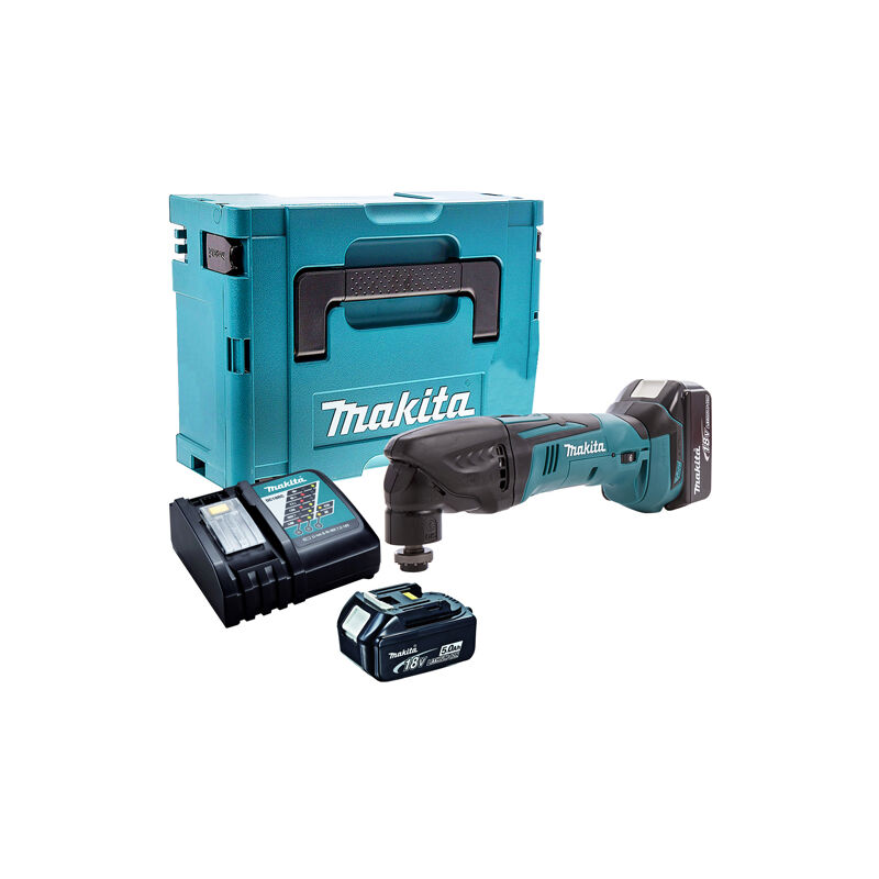 Image of DTM50Z 18V Oscillating Multi Tool Cutter with 2 x 5.0Ah Batteries & Charger in Case - Makita