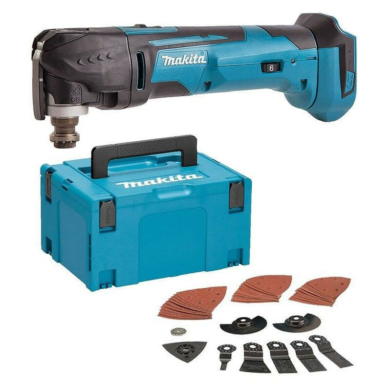 MAKITA Découpeur ponceur multifonctions 18V Angle d'oscillation 2 x 1 6° Makpac Accessoires DTM51ZJX2