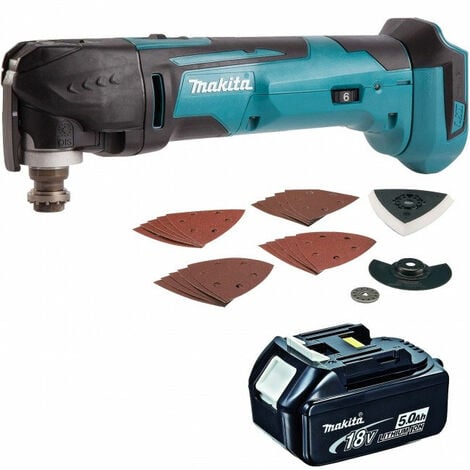 Makita DTM51ZJX7 18v Multi Tool With 23pc Accessory Kit With 1 x 5.0Ah Battery