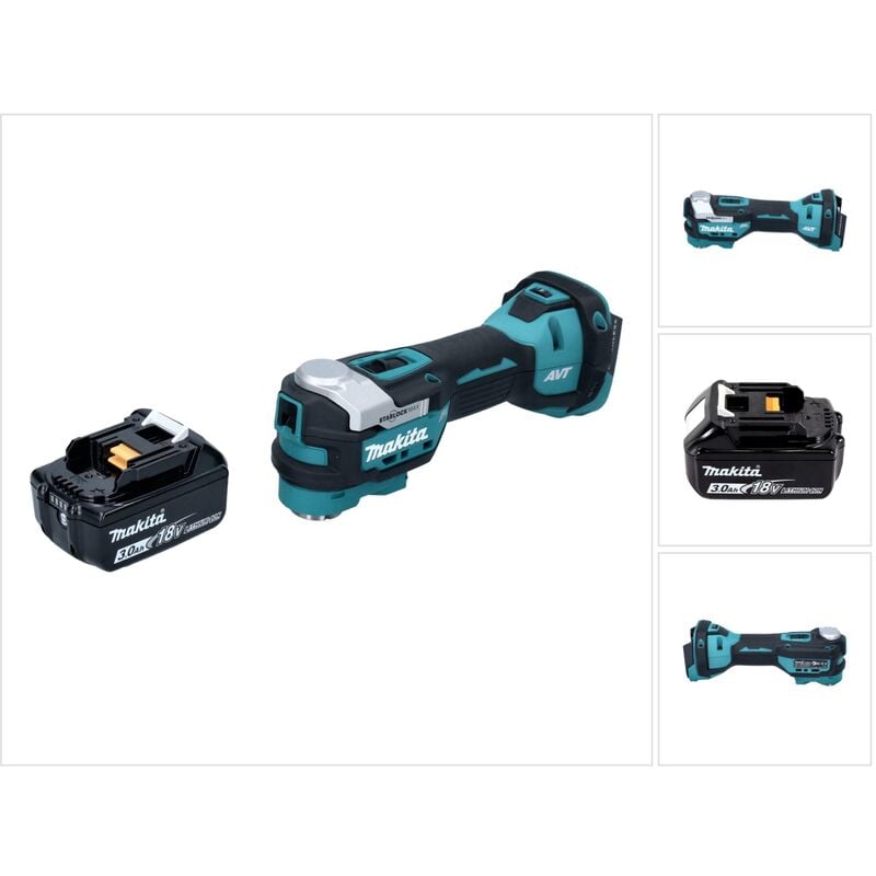 DTM52F1 Outil multifonctions sans fil Starlock Max Brushless 18V + 1x Batterie 3,0Ah - sans chargeur - Makita