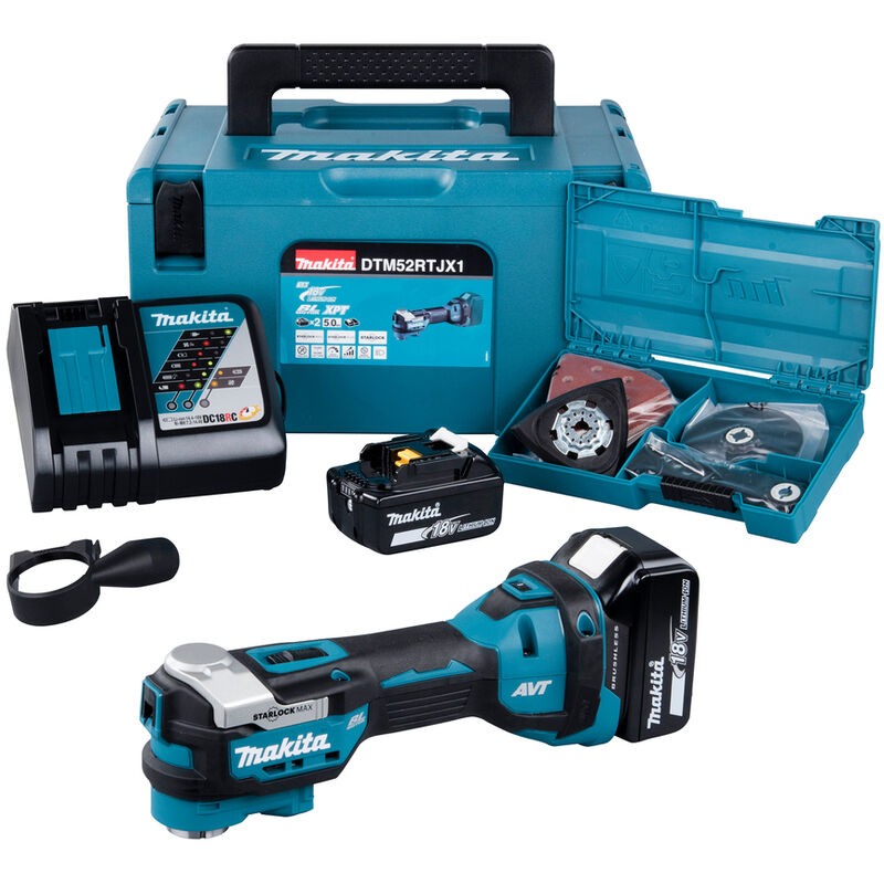 Makita DTM52RTJX1 Utensile Multifunzione Batteria 18V LXT BRUSHLESS 2x5,0Ah