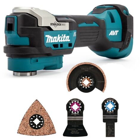 Makita DTM52Z 18v LXT Brushless Starlock Multi Tool Tile Plunge Tilers Set
