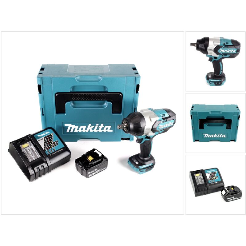 Avvitatore a impulsi a batteria Makita dtw 1002 RM1J 1/2' 18V 1000Nm brushless + 1x batteria ricaricabile 4.0Ah + caricabatterie + Makpac