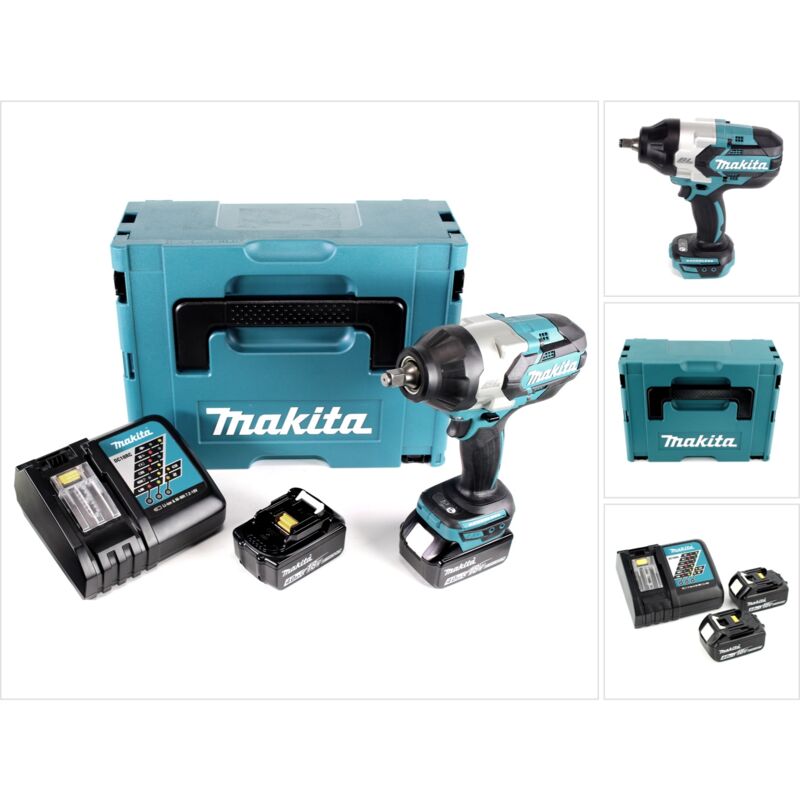 Avvitatore a impulsi a batteria Makita dtw 1002 rmj 1/2' 18V 1000Nm brushless + 2x batteria ricaricabile 4.0Ah + caricabatterie + Makpac