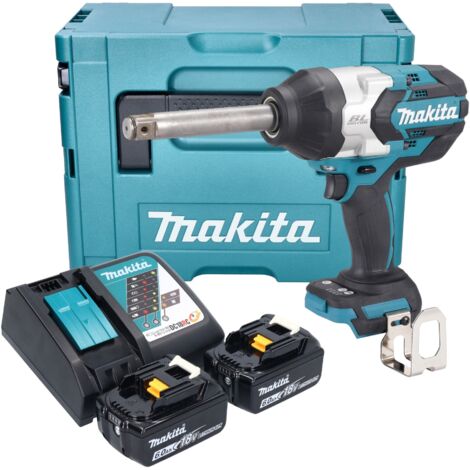 Makita DTW 1005 RGJ Akku Schlagschrauber 18 V 1360 Nm 3/4" Brushless + 2x Akku 6,0 Ah + Ladegerät + Makpac