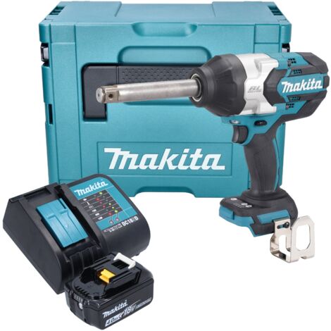 Makita DTW 1005 SM1J Akku Schlagschrauber 18 V 1360 Nm 3/4" Brushless + 1x Akku 4,0 Ah + Ladegerät + Makpac