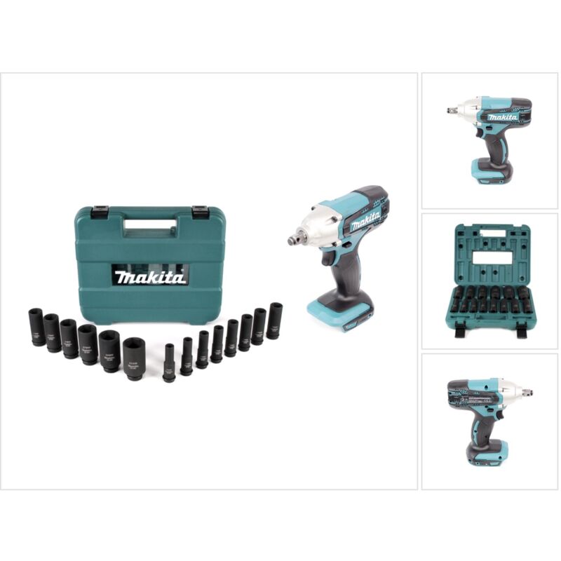 

Makita - DTW 190 Z Llave de impacto inalámbrica 18 V + B-52308 Estuche de llaves de vaso 1/2' 14 unidades - Sin batería, sin cargador, sin maletín