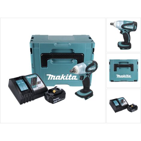 Makita DTW 251 R1J 18 V Boulonneuse à chocs sans fil 230 Nm + Coffret de transport Makpac + 1x Batterie BL 1830 N 3,0 Ah  + Chargeur DC18RC